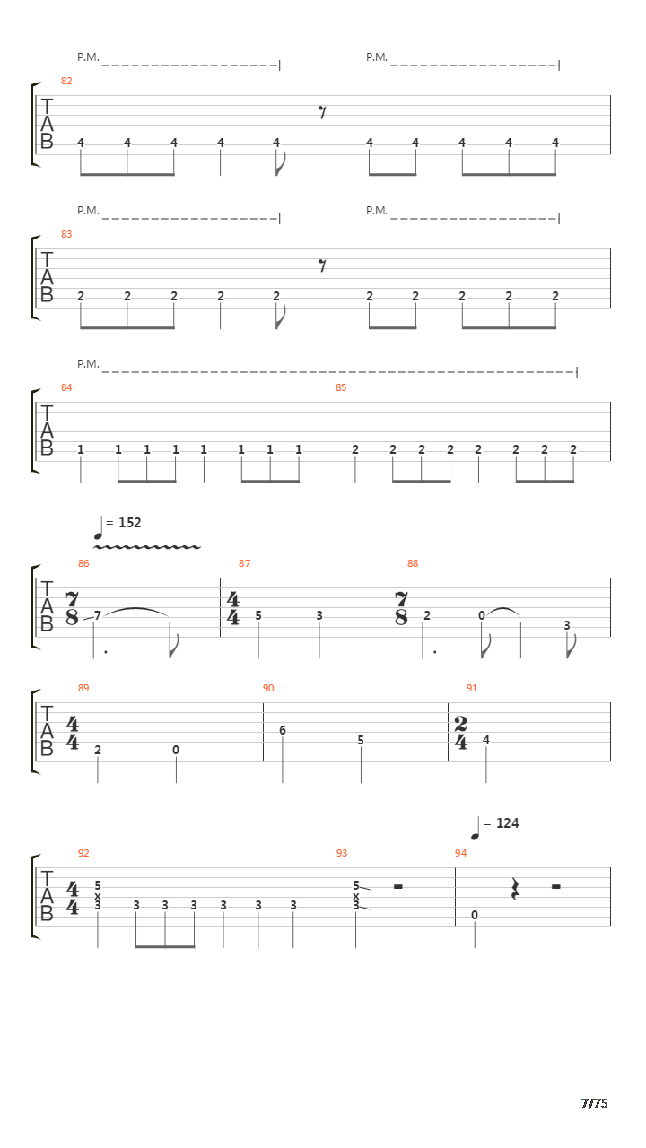 Six Degrees Of Inner Turbulence吉他谱