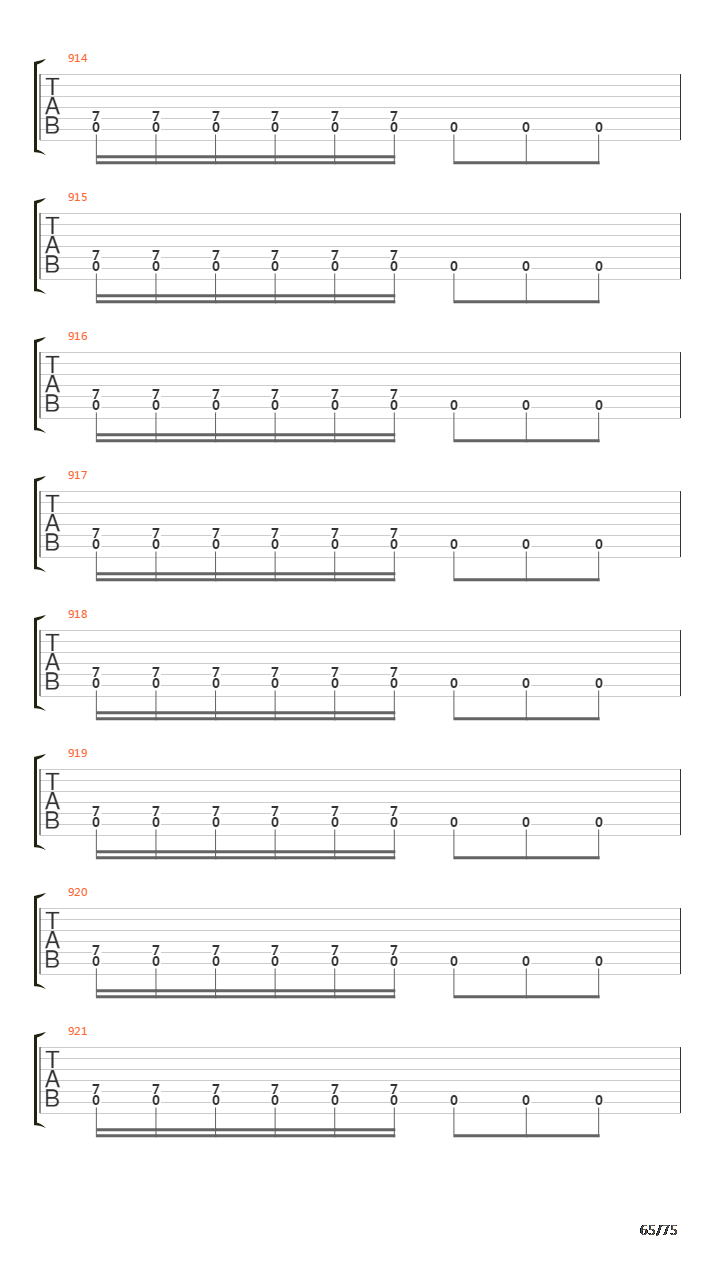 Six Degrees Of Inner Turbulence吉他谱