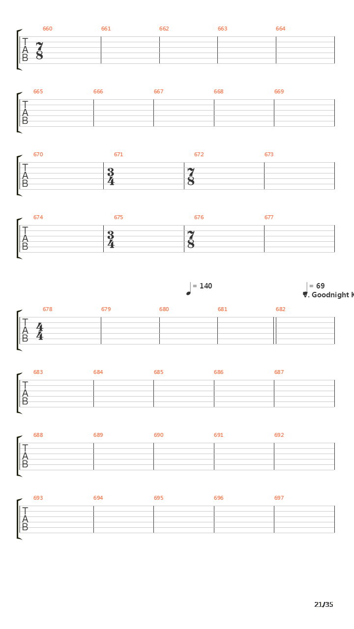 Six Degrees Of Inner Turbulence吉他谱