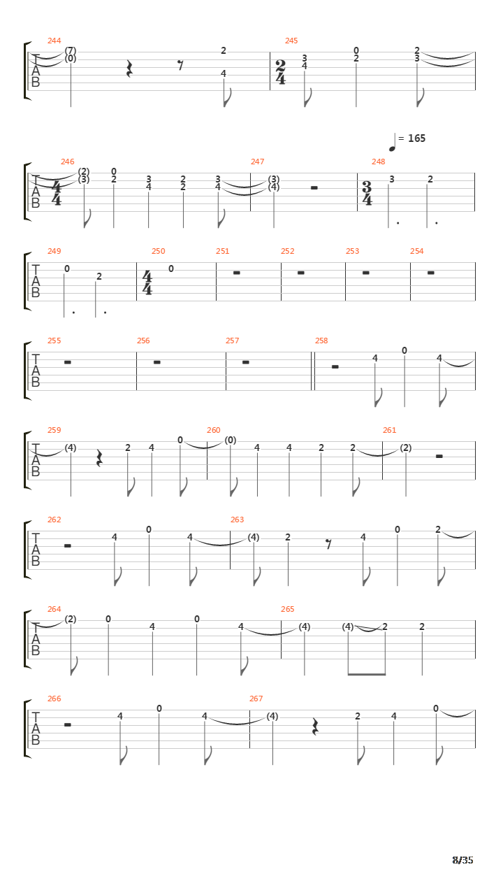 Six Degrees Of Inner Turbulence吉他谱