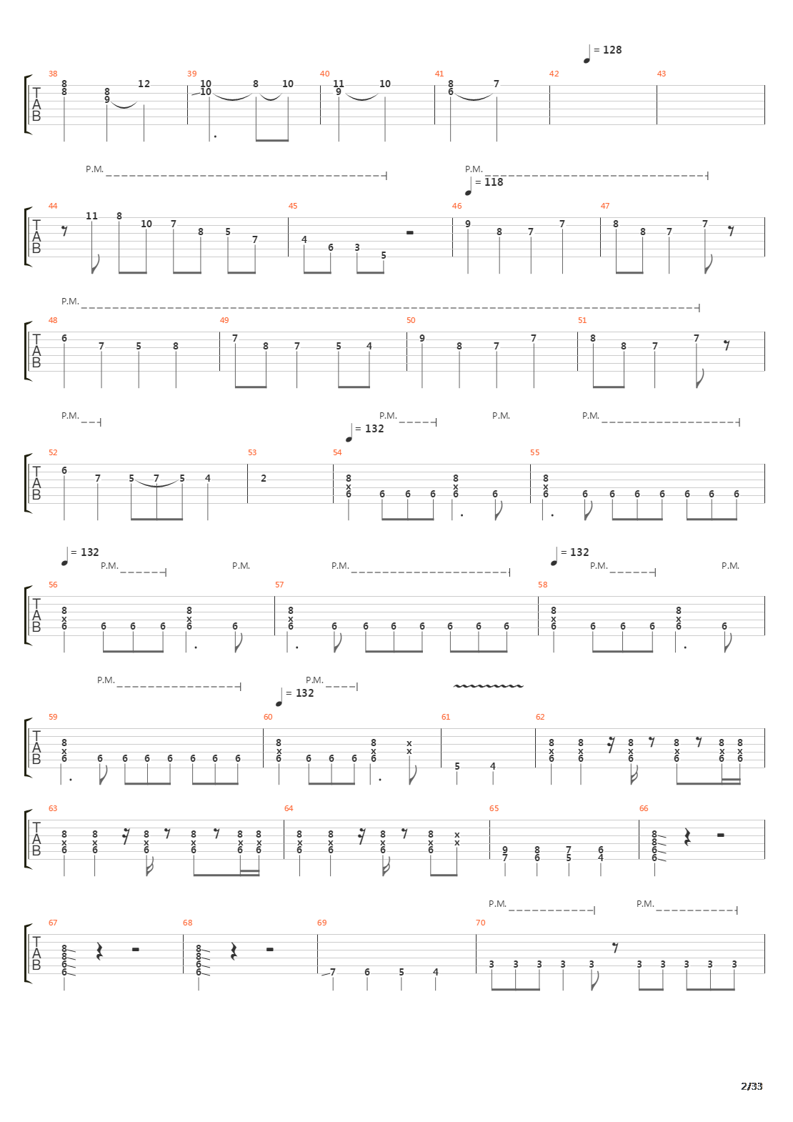 Six Degrees Of Inner Turbulence吉他谱