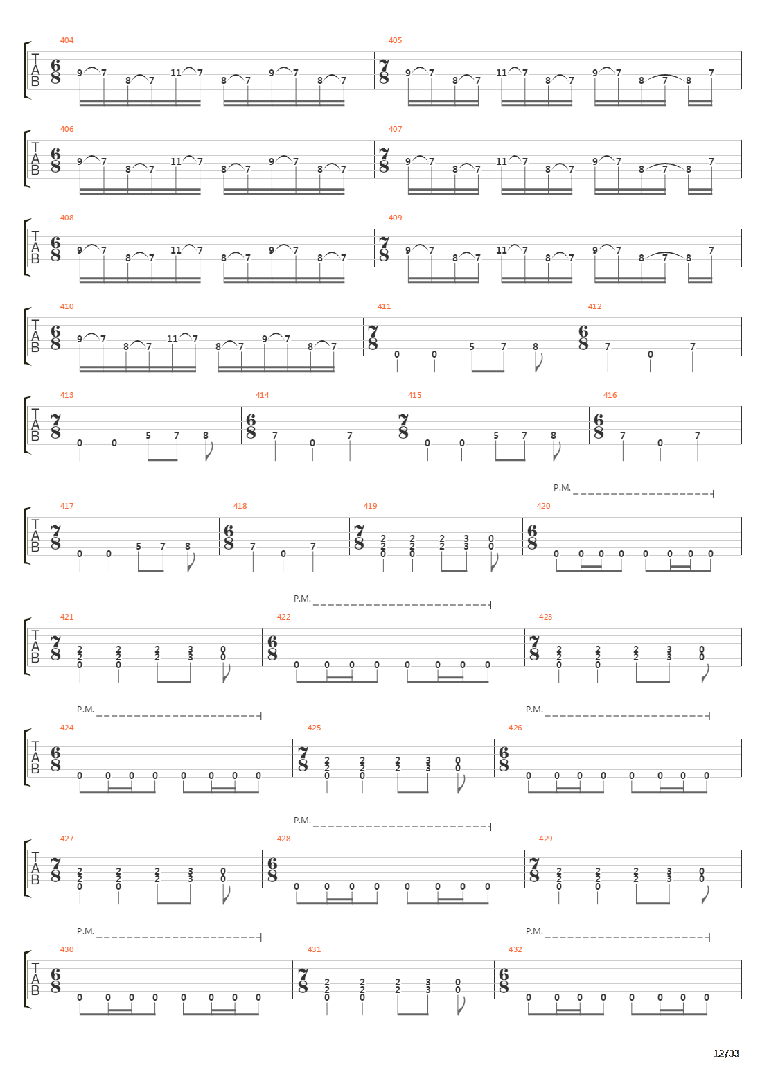 Six Degrees Of Inner Turbulence吉他谱