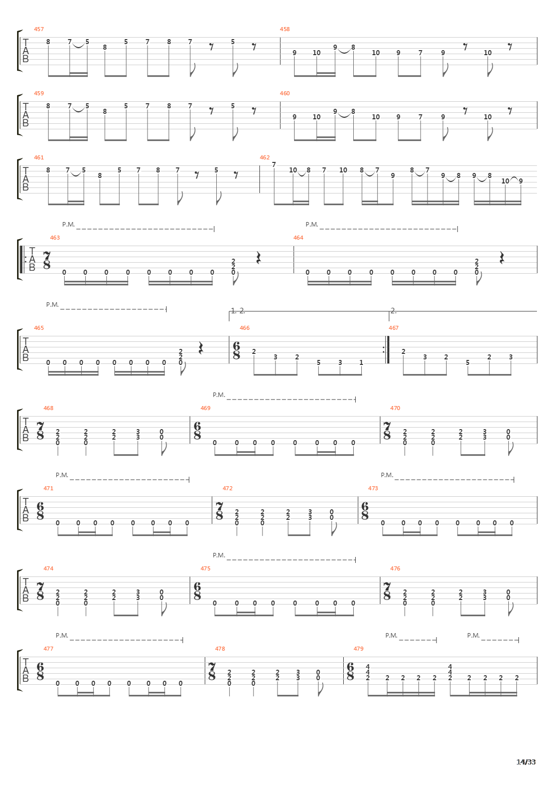 Six Degrees Of Inner Turbulence吉他谱