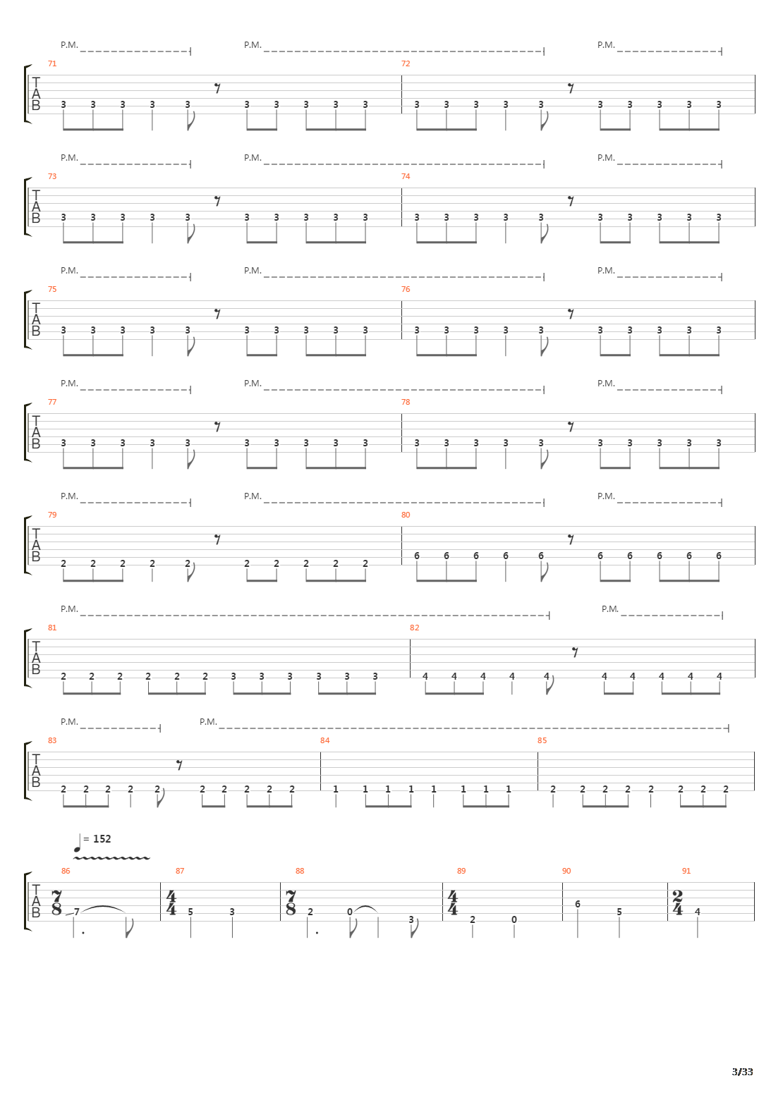 Six Degrees Of Inner Turbulence吉他谱