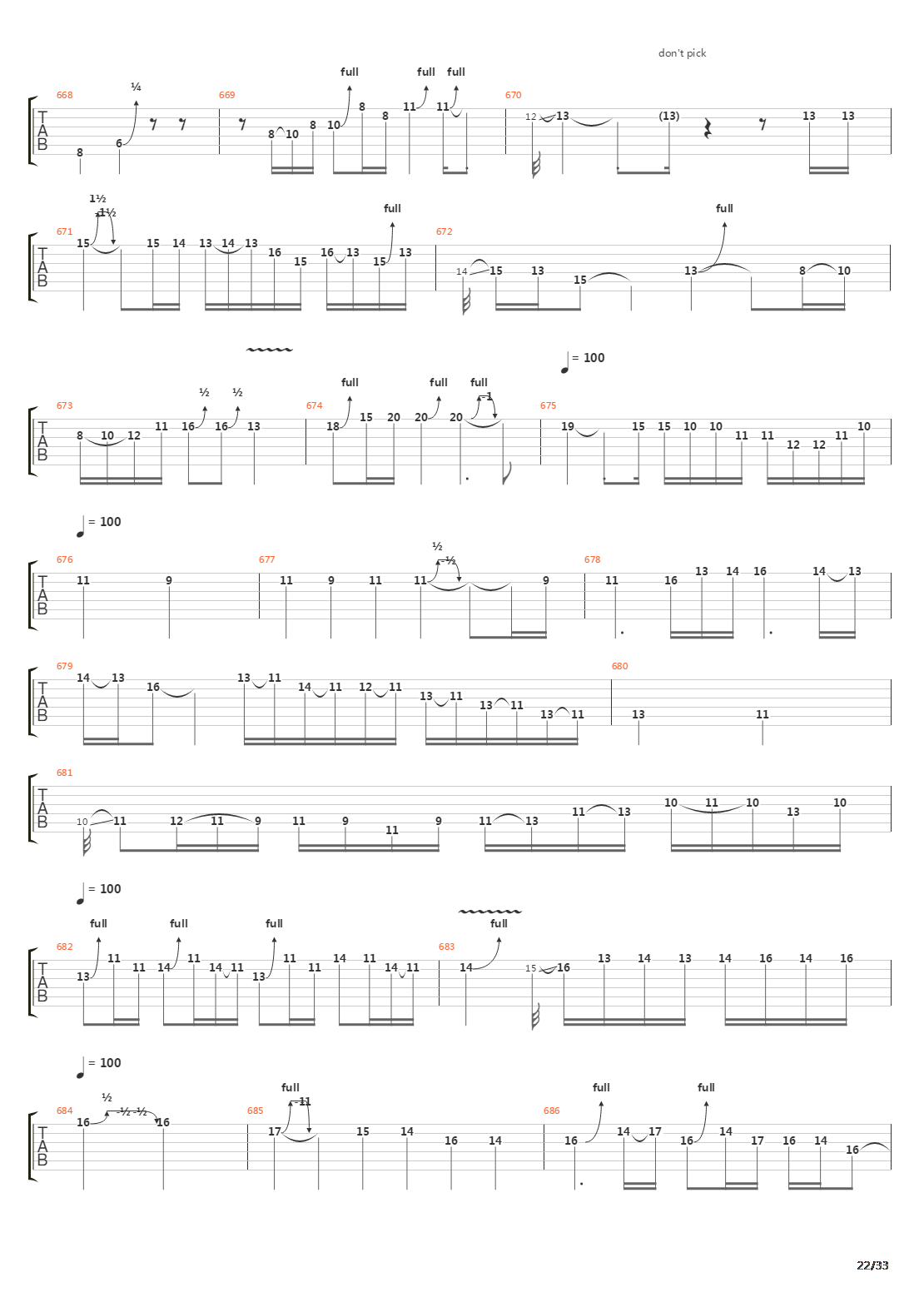 Six Degrees Of Inner Turbulence吉他谱