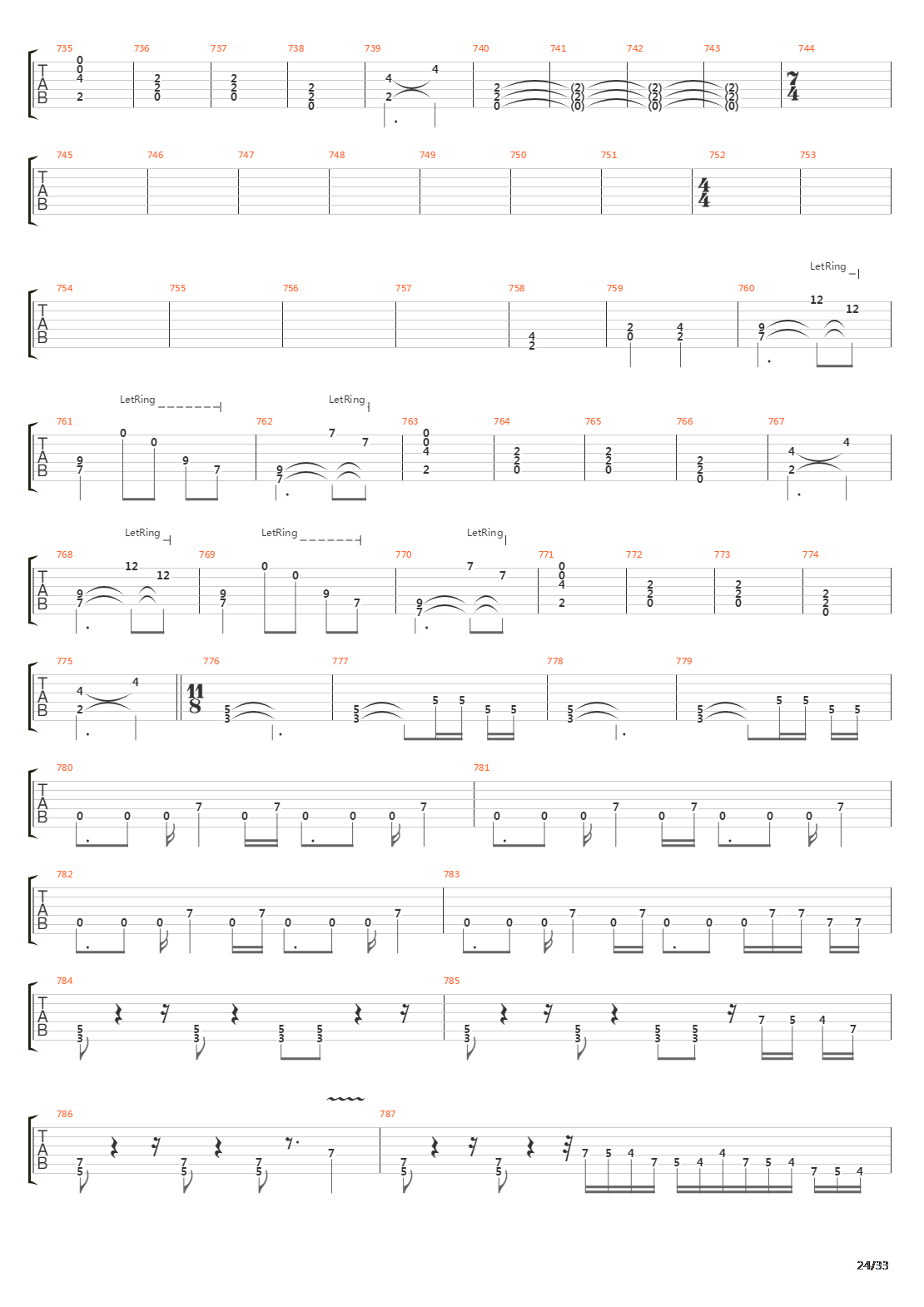 Six Degrees Of Inner Turbulence吉他谱