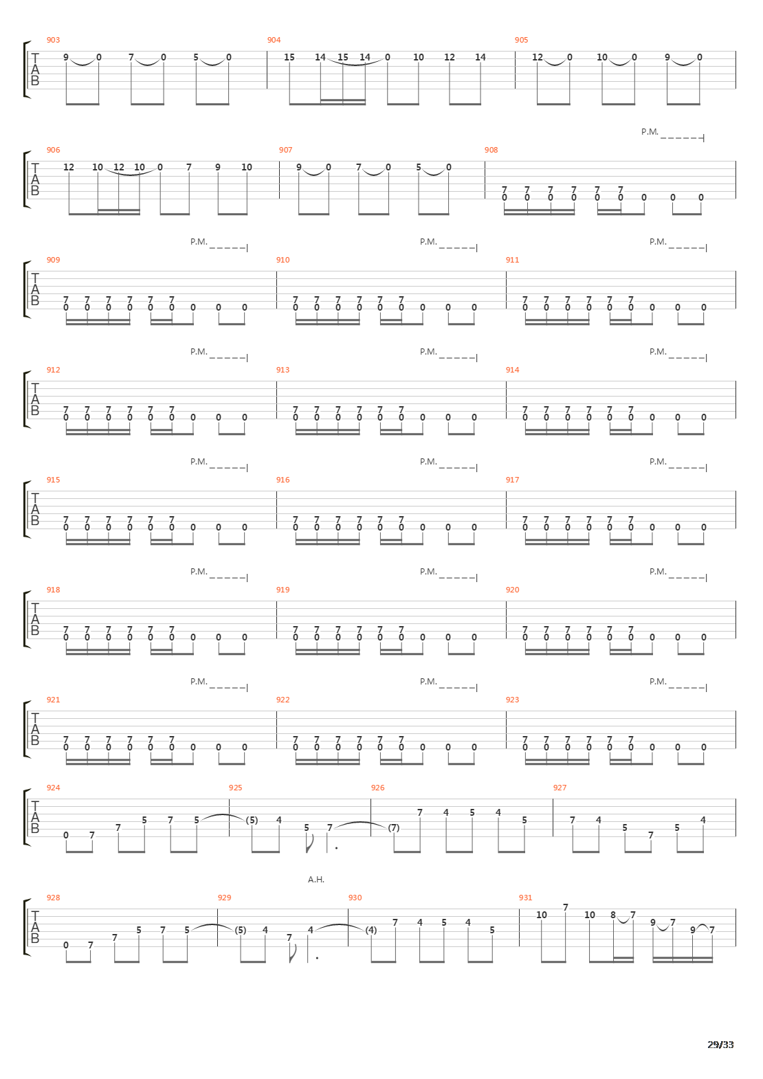 Six Degrees Of Inner Turbulence吉他谱