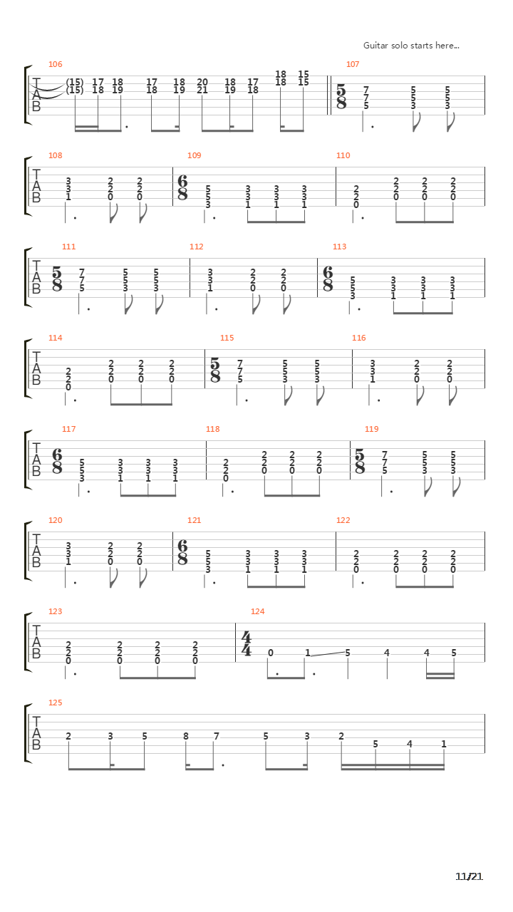 Stream Of Conciousness吉他谱