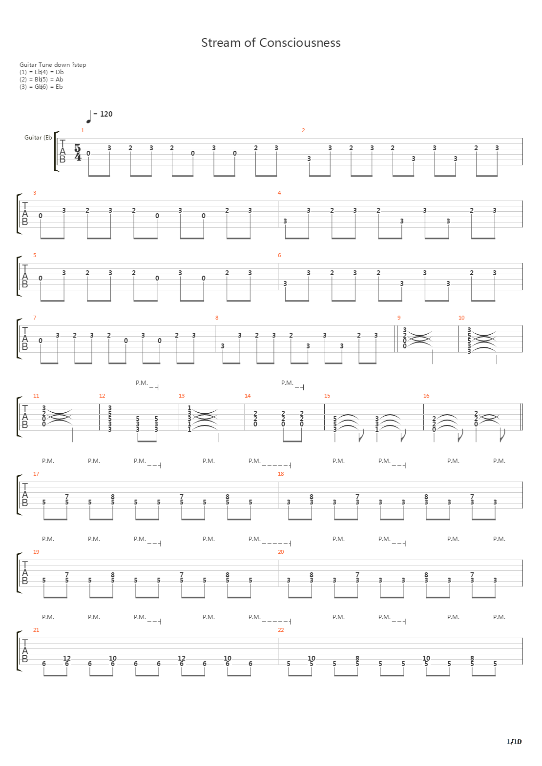 Stream Of Consciousness吉他谱