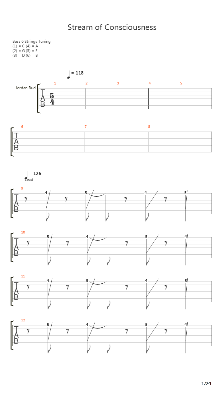 Stream Of Consciousness吉他谱