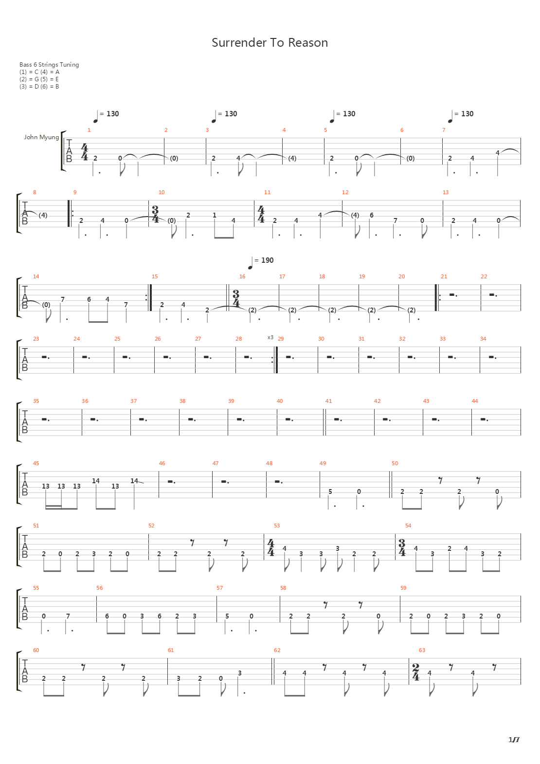 Surrender To Reason吉他谱