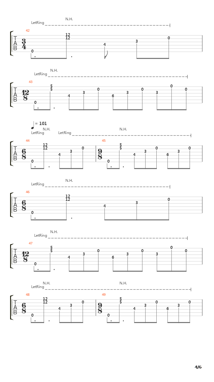 The Count Of Tuscany吉他谱