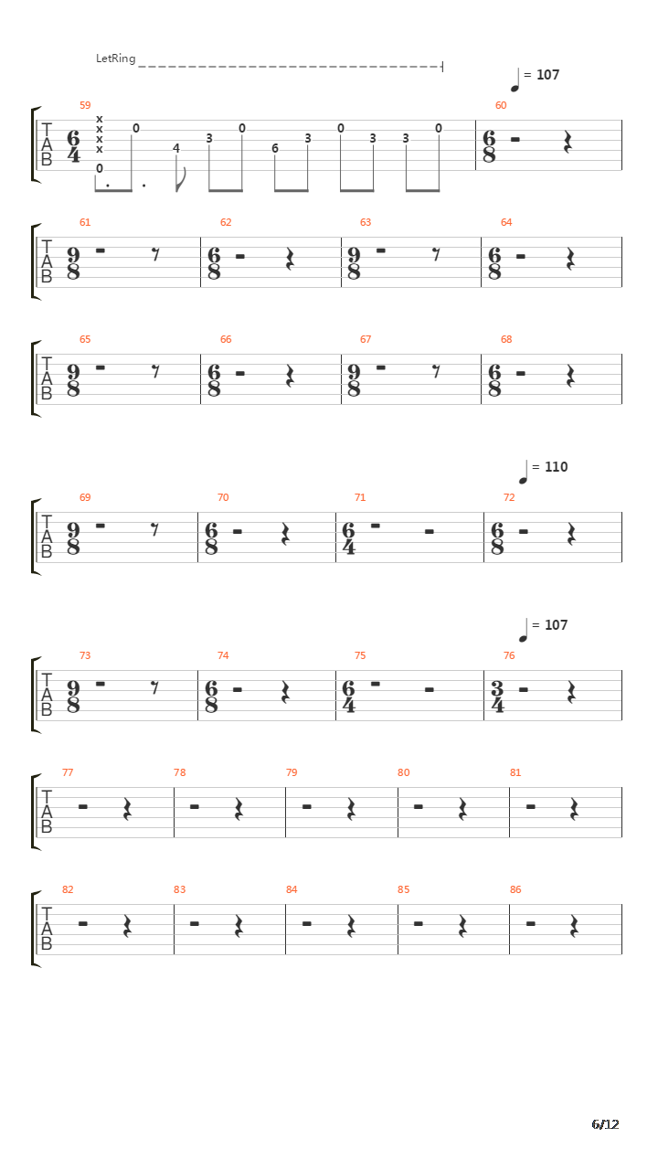 The Count Of Tuscany吉他谱