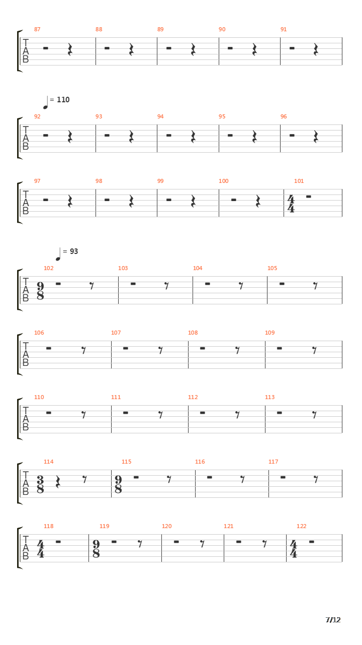 The Count Of Tuscany吉他谱