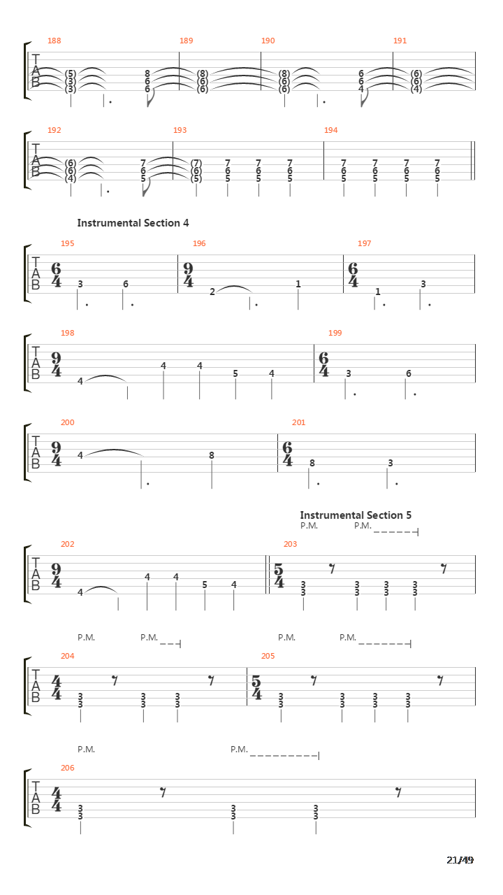 The Count Of Tuscany吉他谱