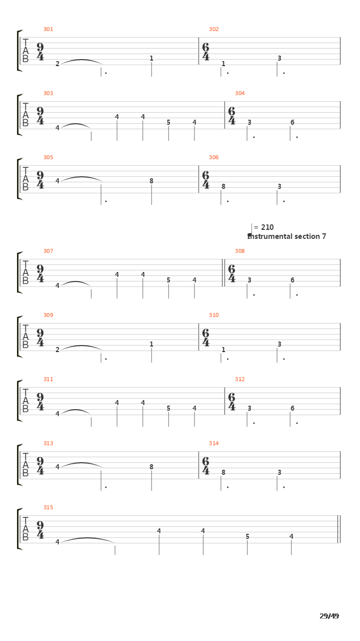 The Count Of Tuscany吉他谱