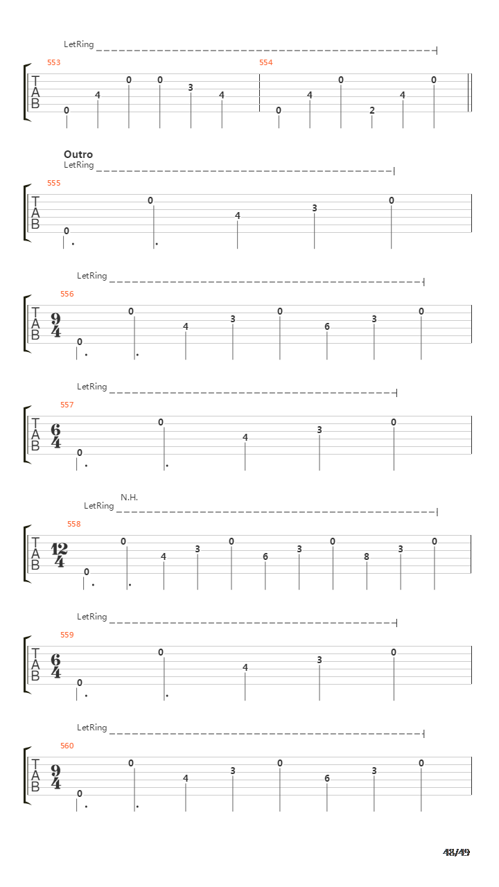 The Count Of Tuscany吉他谱