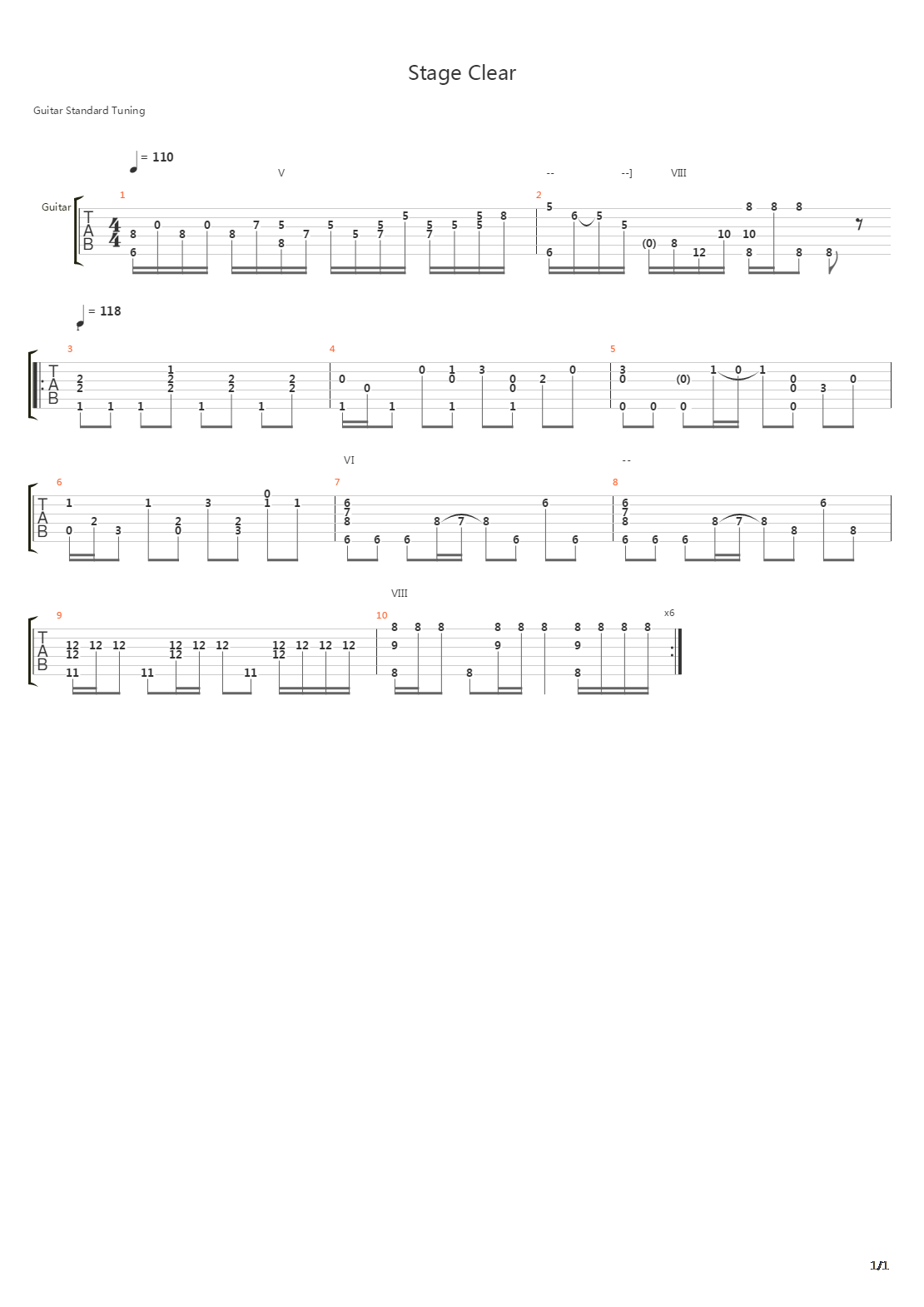 Starfox(星际火狐) - Stage Clear v26吉他谱