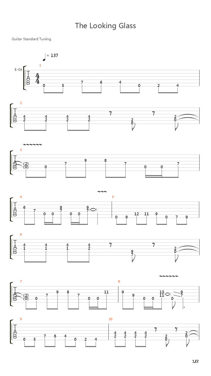 The Looking Glass吉他谱
