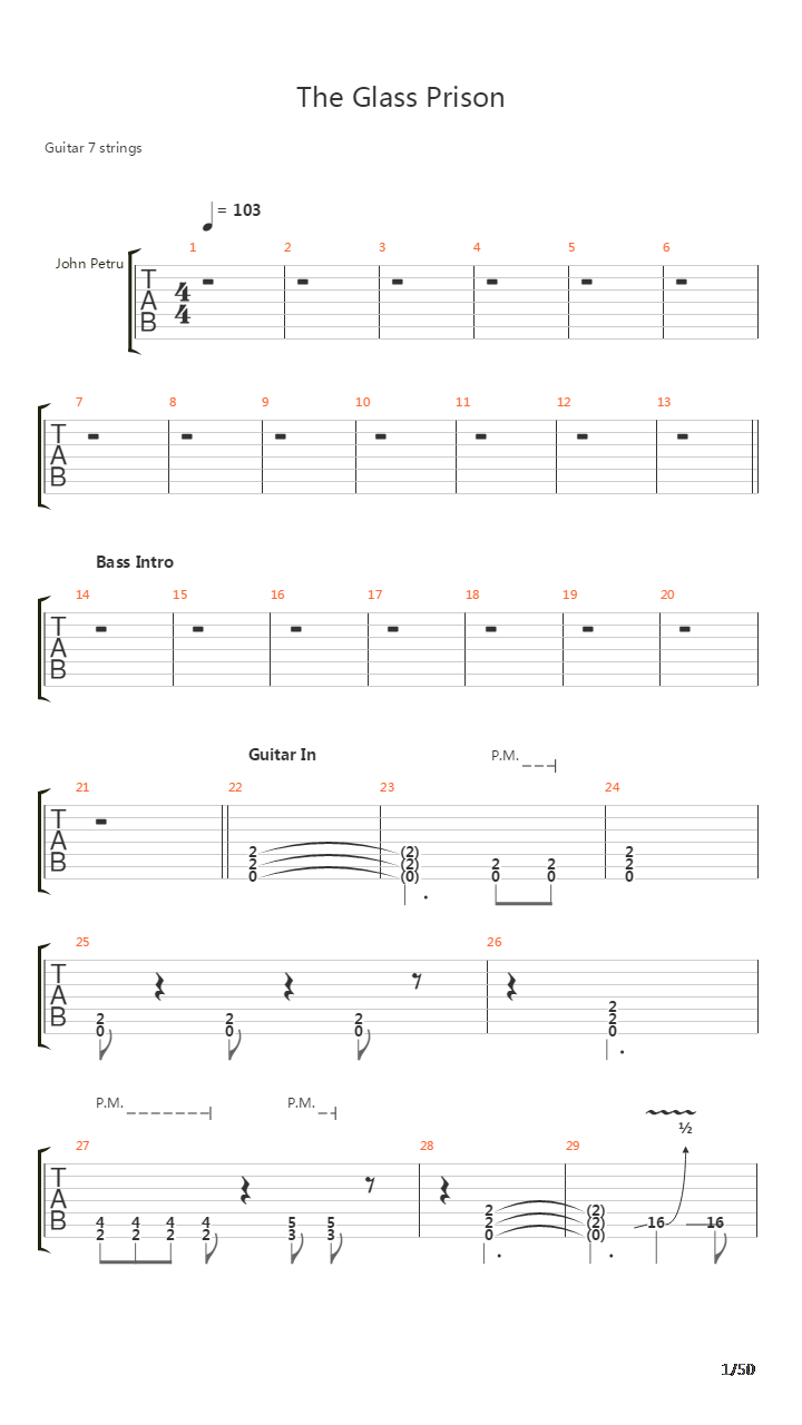 The Glass Prison吉他谱
