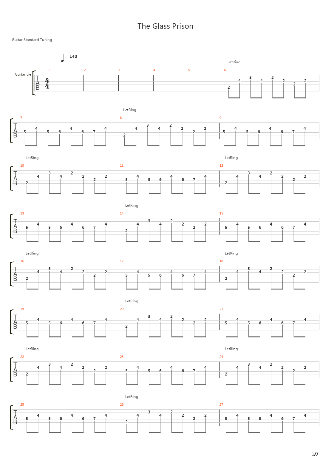 The Glass Prison吉他谱