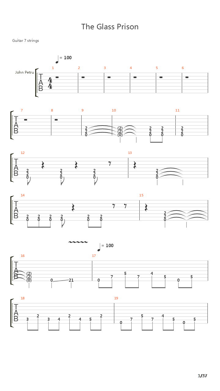 The Glass Prison吉他谱