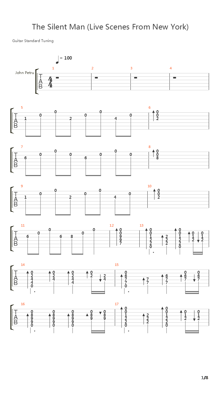 The Silent Man吉他谱