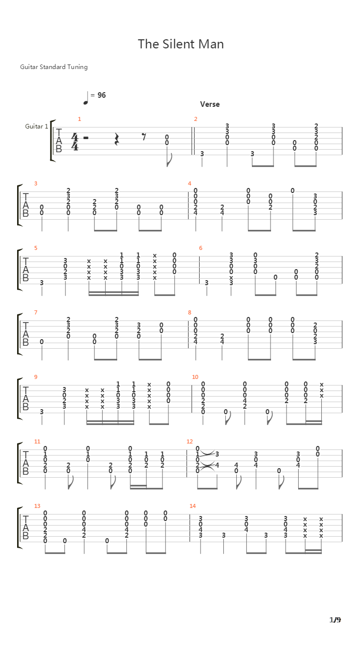 The Silent Man吉他谱