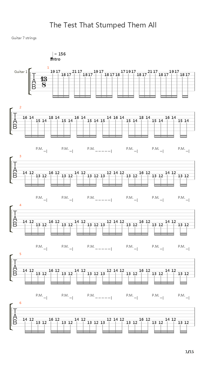 The Test That Stumped Them All吉他谱