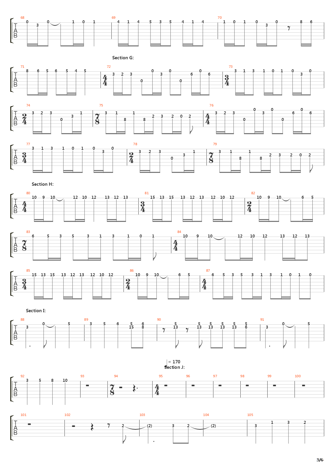 The Ytse Jam吉他谱