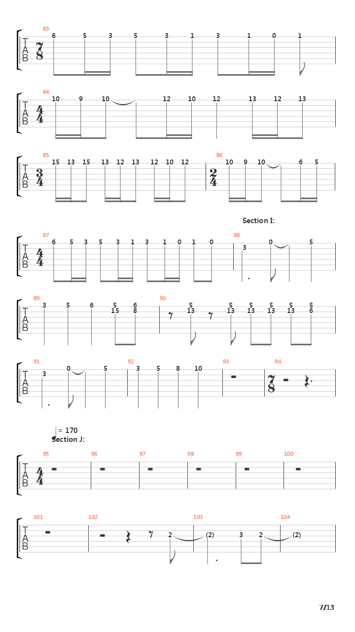 The Ytse Jam吉他谱