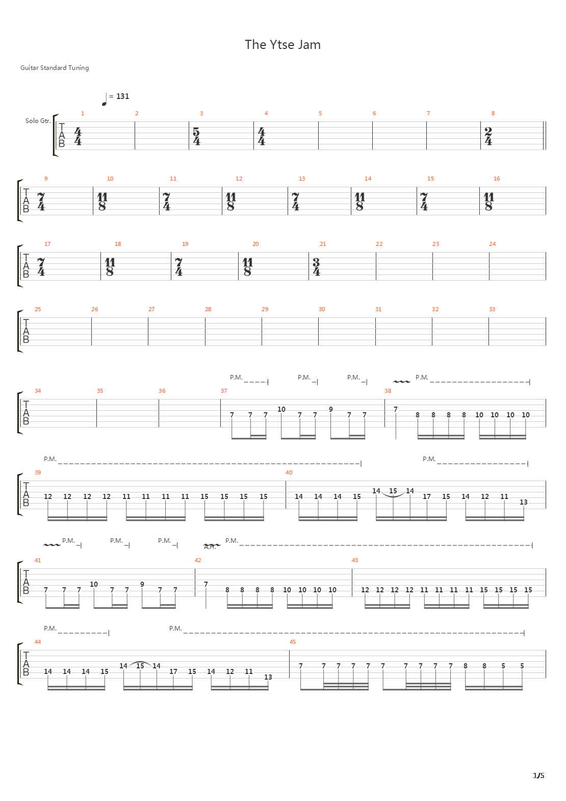 The Ytse Jam吉他谱