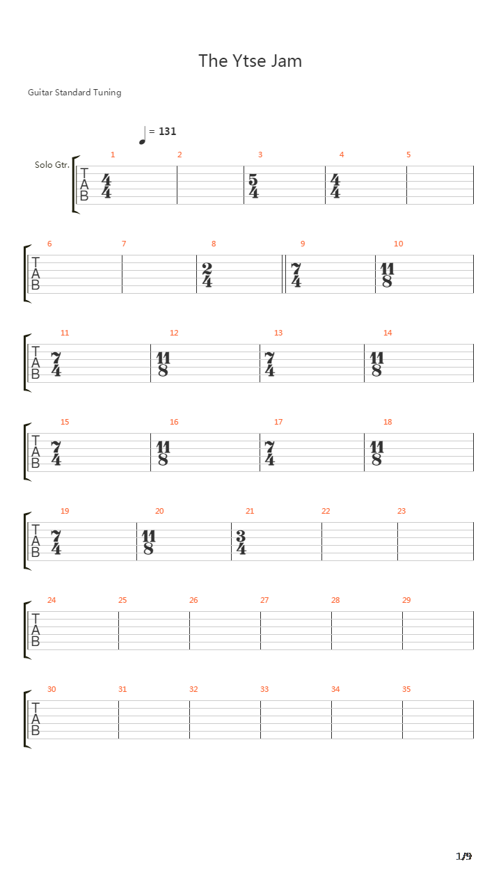 The Ytse Jam吉他谱