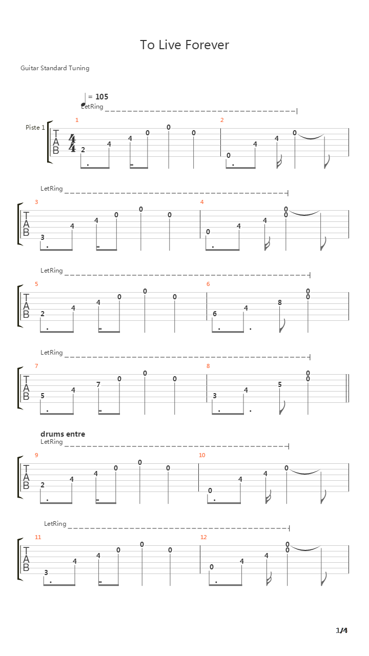 To  Forever吉他谱