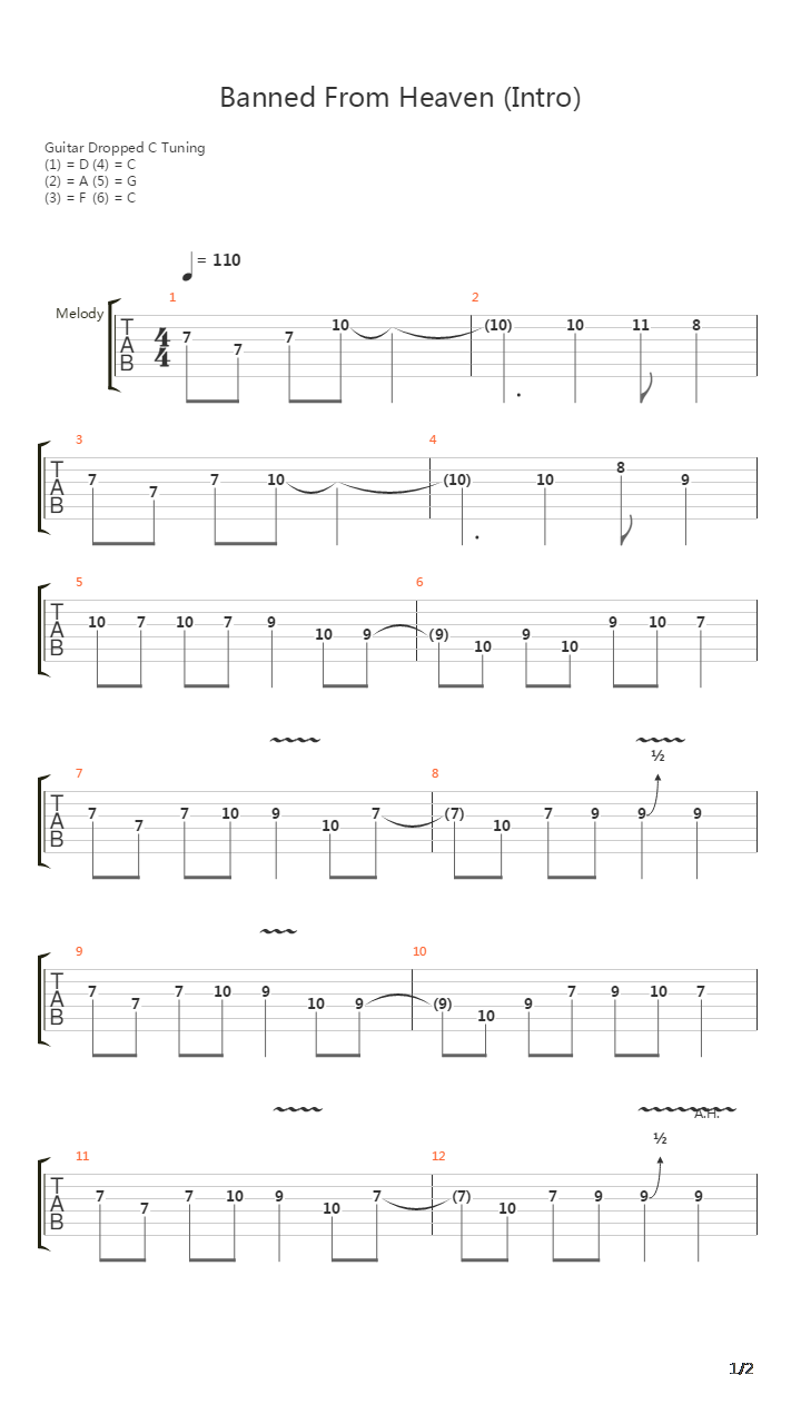 Banned From Heaven吉他谱