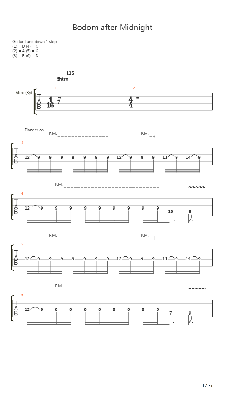 Bodom After Midnight吉他谱