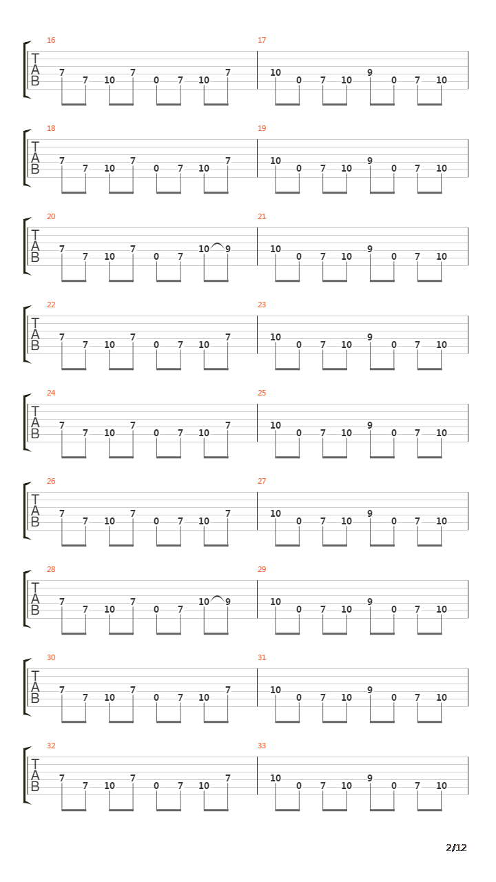 Downfall吉他谱