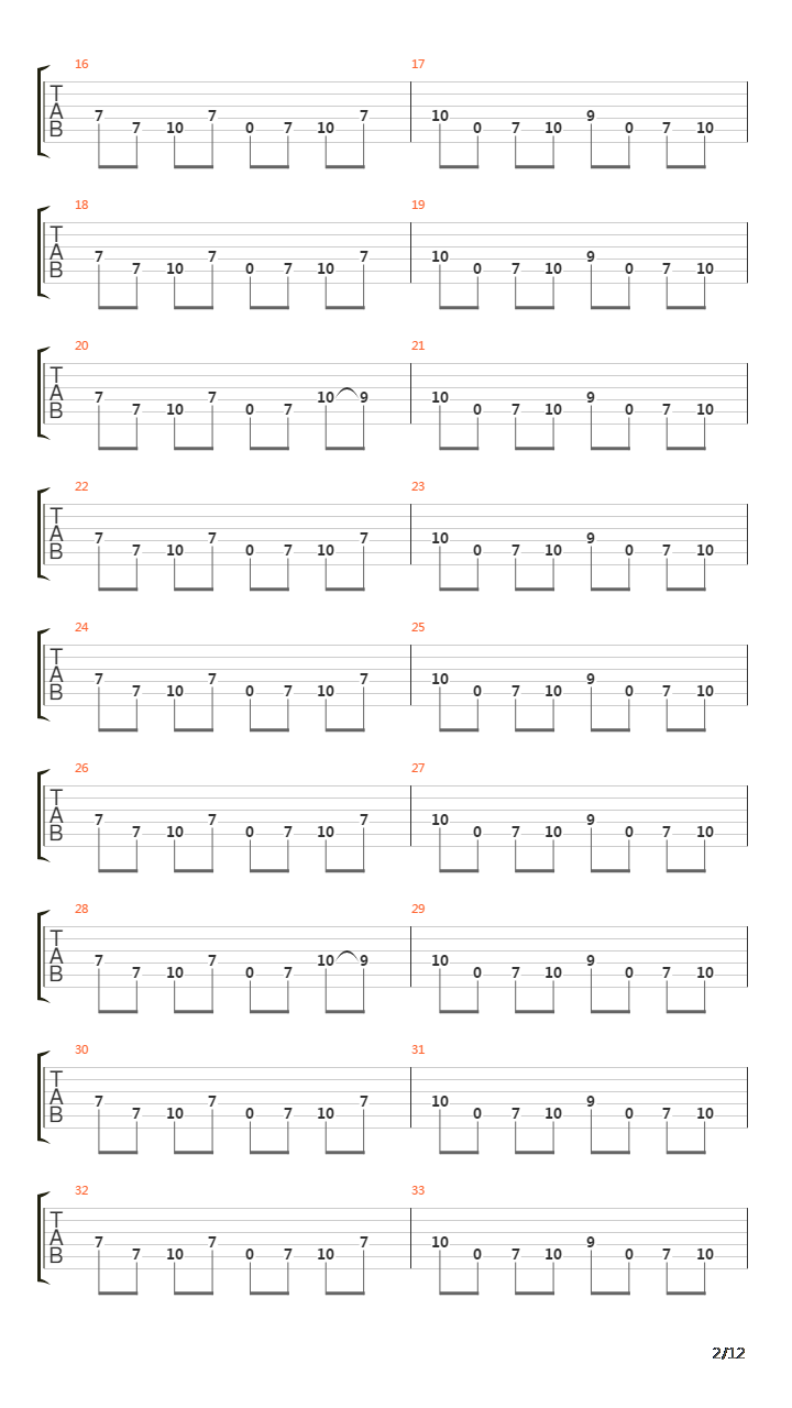 Downfall吉他谱