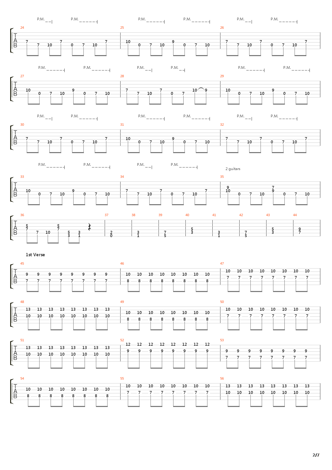 Downfall吉他谱