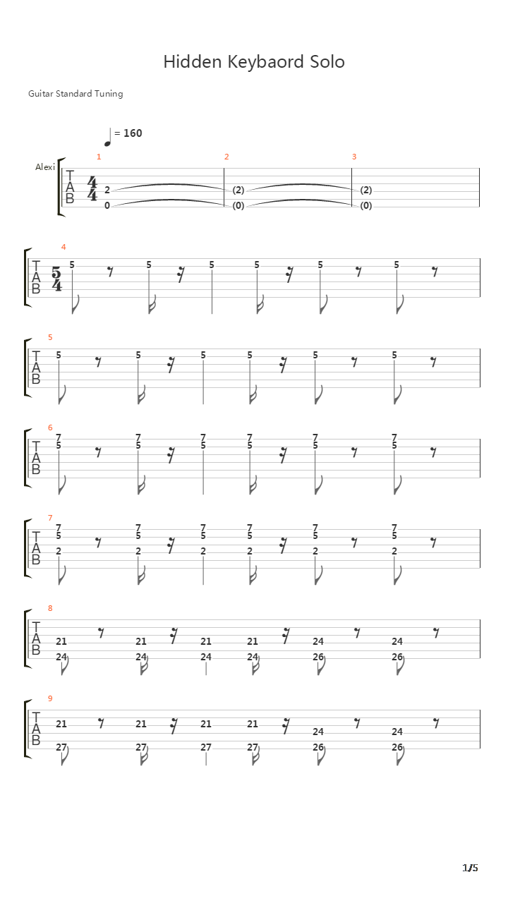 Hidden Keyboardsomething Wild吉他谱