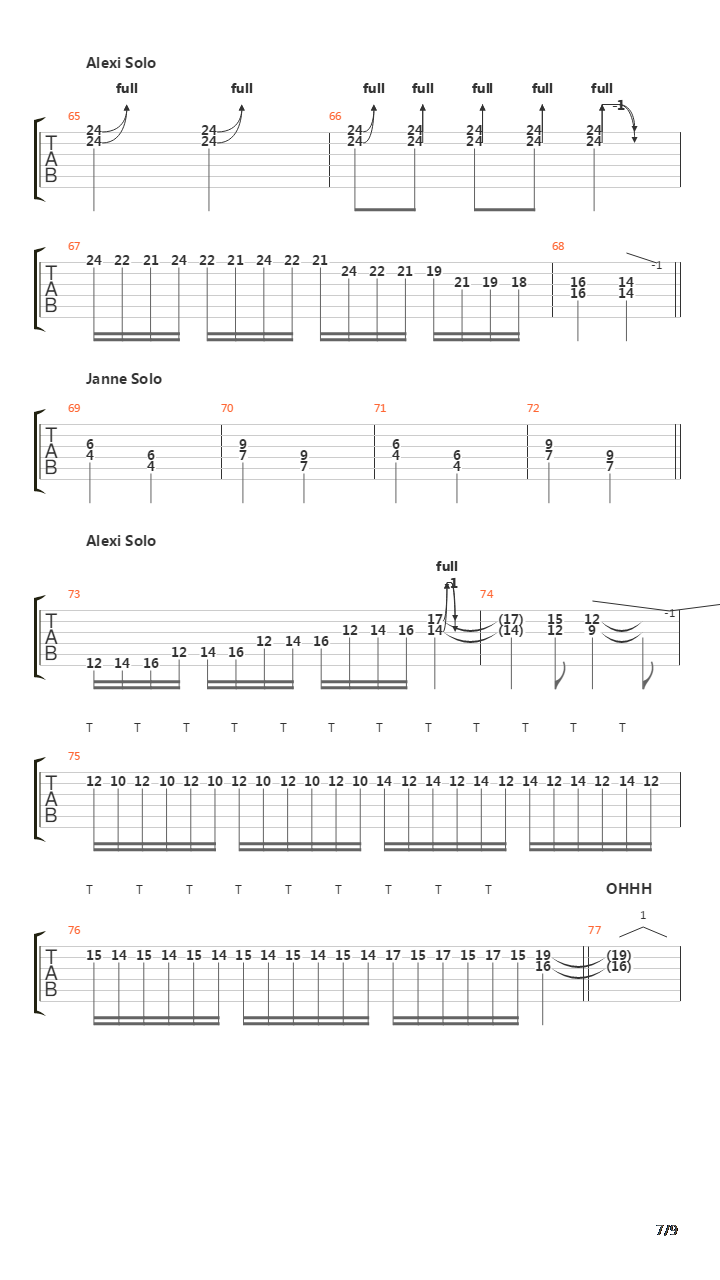 Latomeri吉他谱