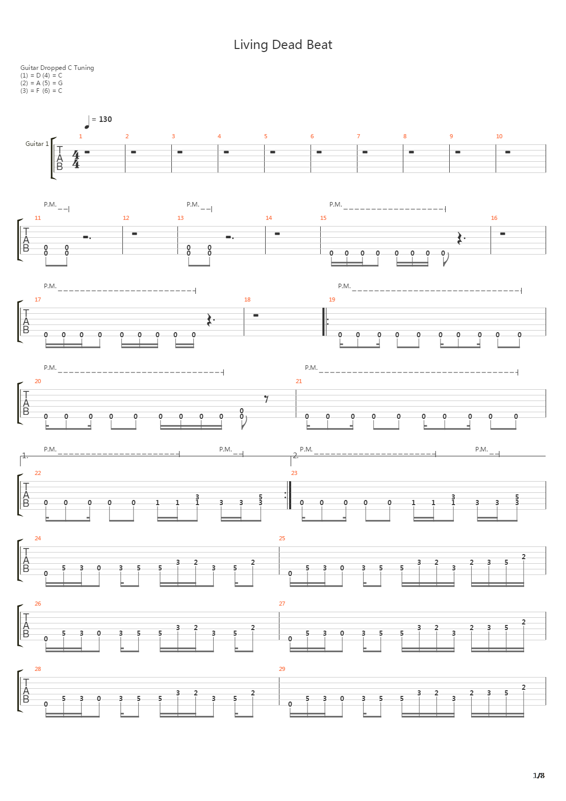 Living Dead Beat吉他谱