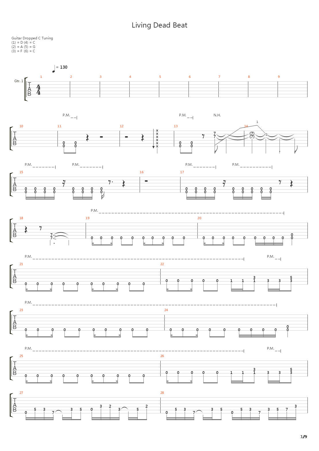 Living Dead Beat吉他谱