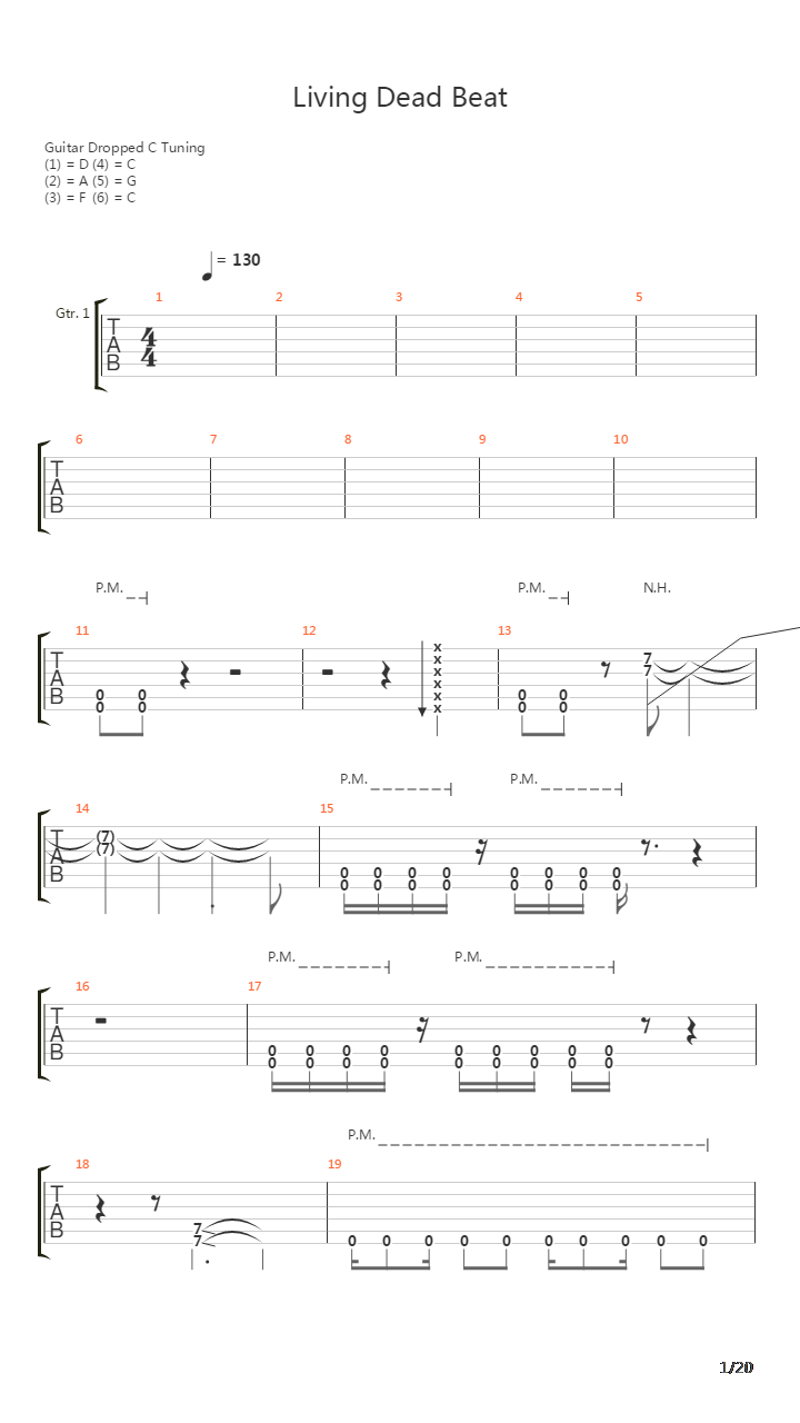 Living Dead Beat吉他谱