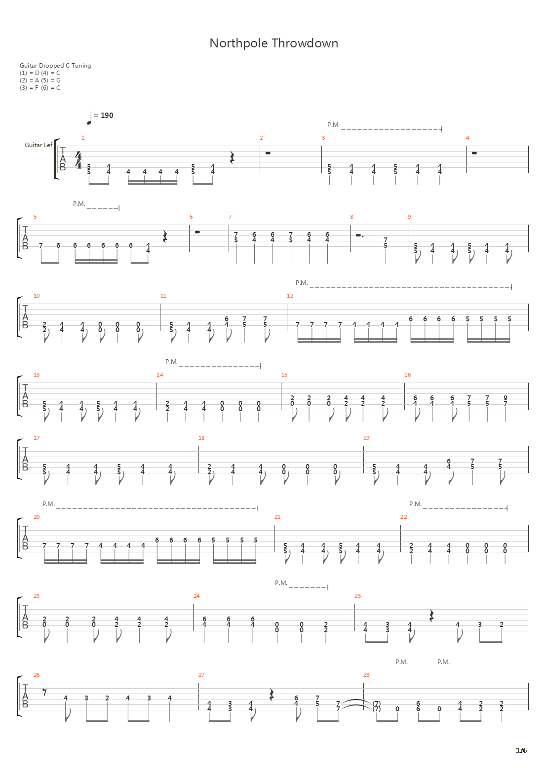 Northpole Throwdown吉他谱