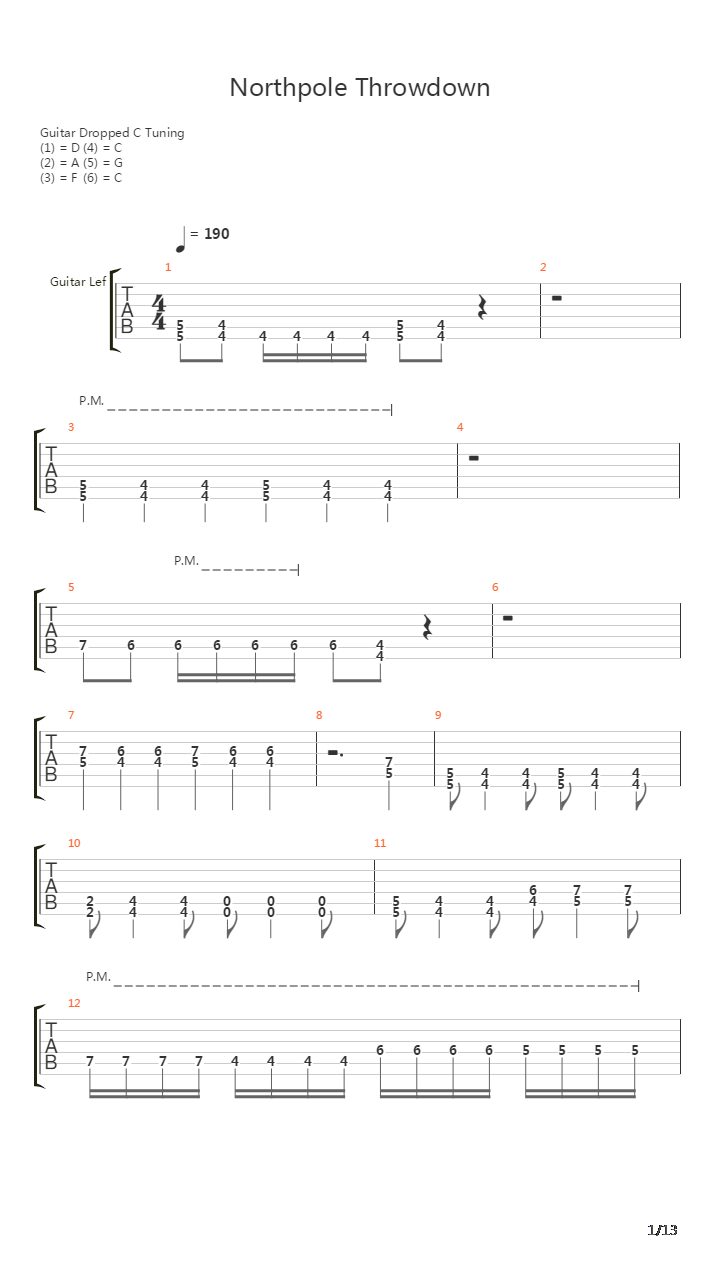 Northpole Throwdown吉他谱