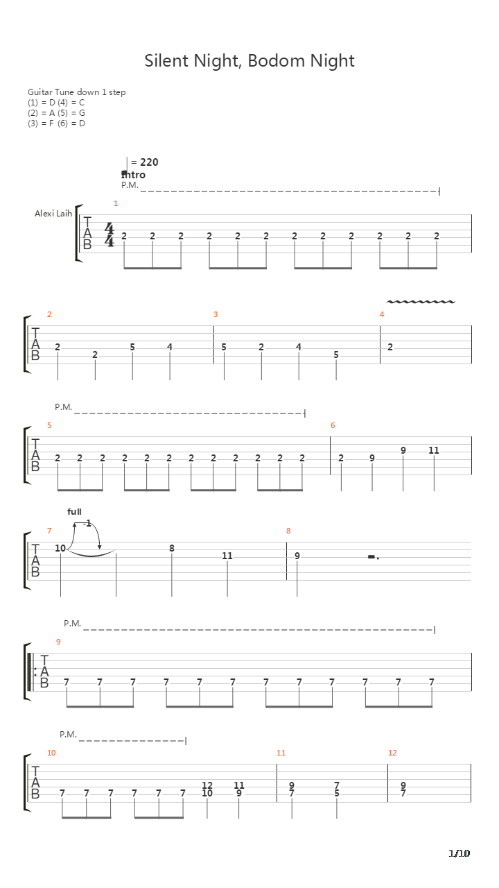 Silent Night Bodom Night吉他谱