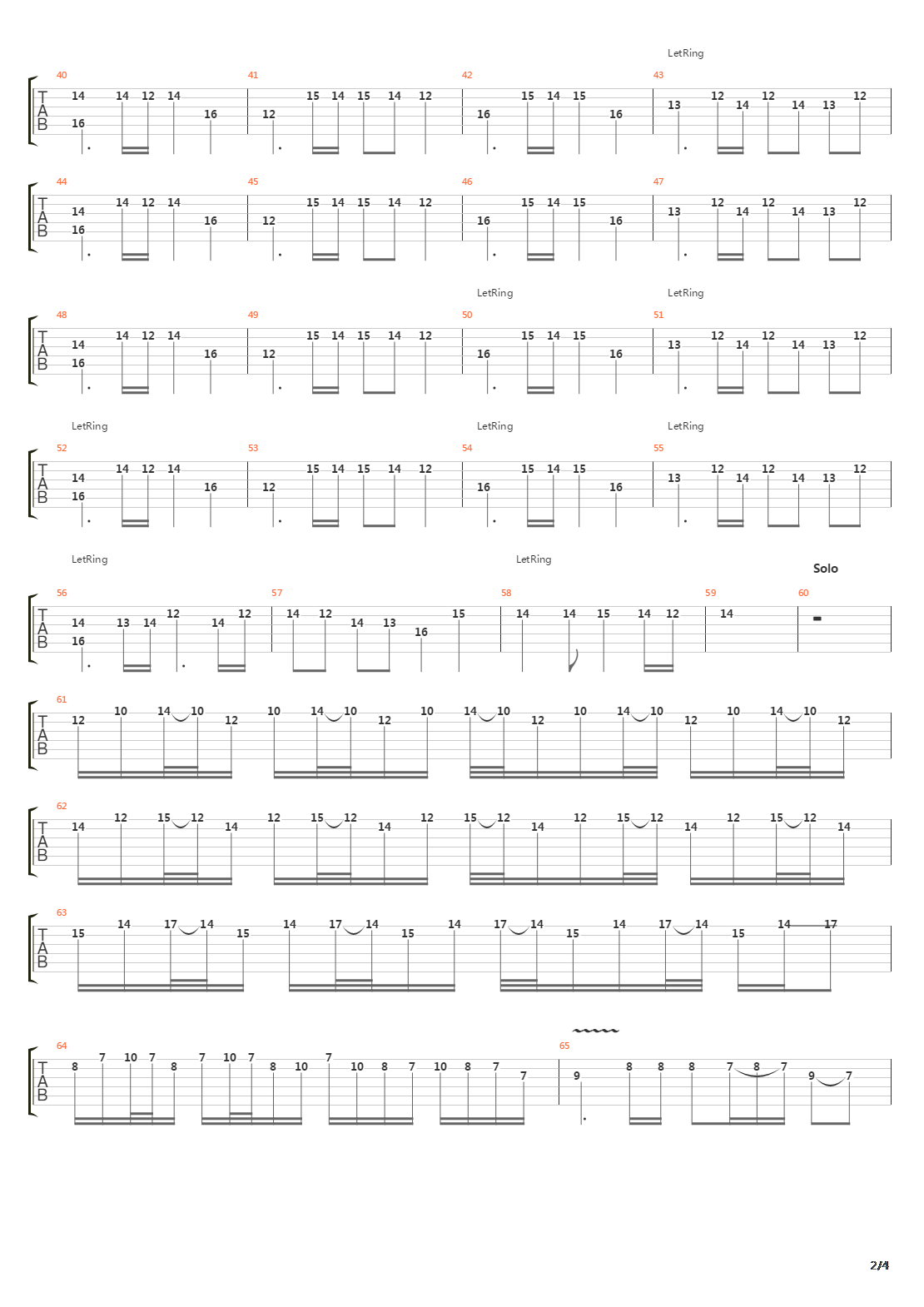 The Final Countdown吉他谱