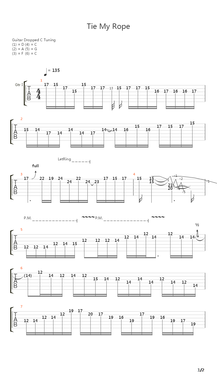 Tie My Rope吉他谱