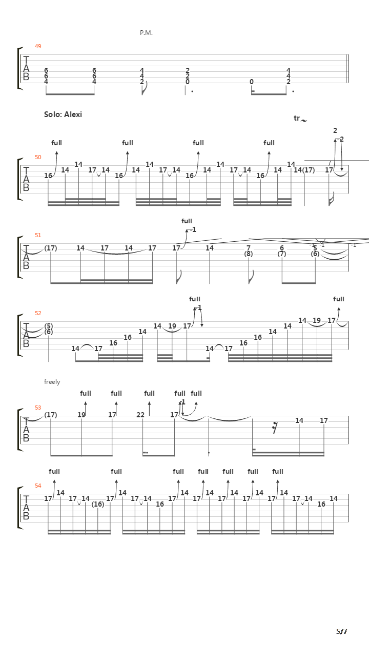 Waltari Song吉他谱